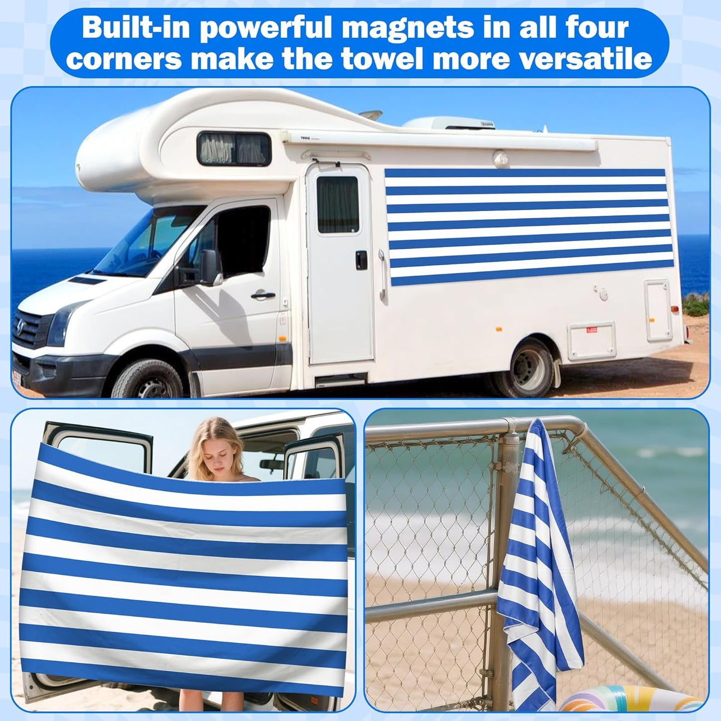 magnetic beach towel