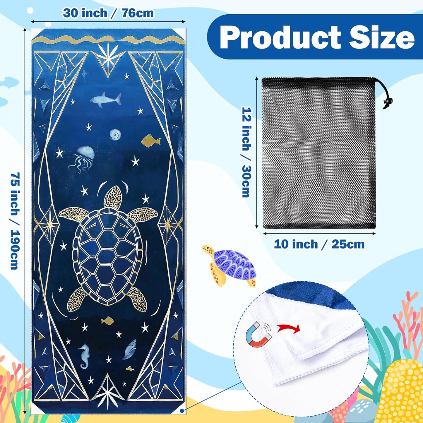 magnetic beach towel